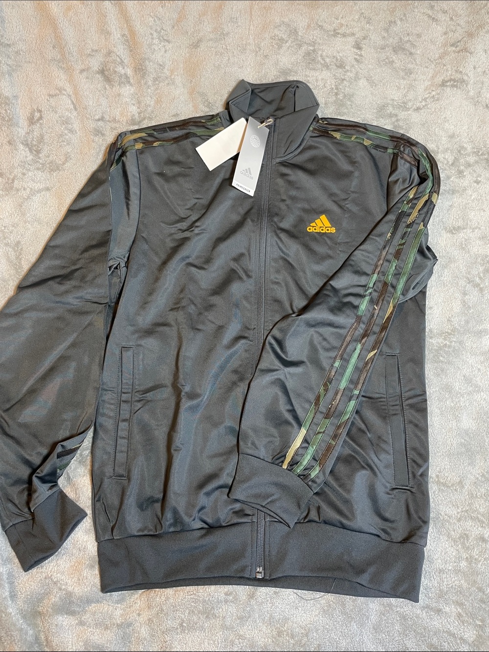 NWT Adidas Camo Stripe Tricot Track Jacket